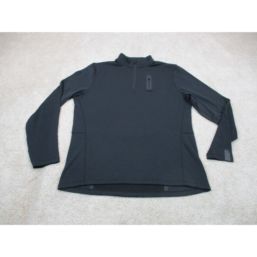 Ten Thousand Over Zip Jacket Mens Large L Black Polartec Powergrid 1/4 Zip